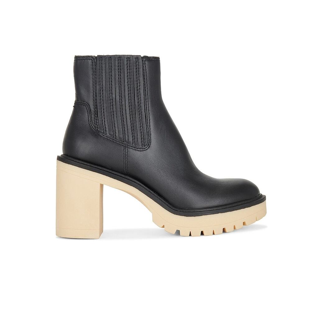 Dolce Vita Chunky Black Caster H2o Ankle Boots Size 9